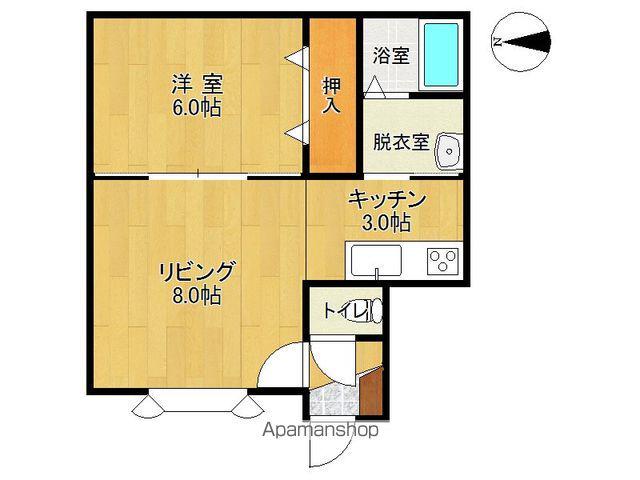 サンライズベルⅡ(1LDK/2階)の間取り写真
