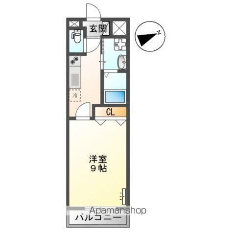 クオリティパレス(1K/3階)の間取り写真