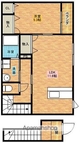 グラントワ(1LDK/2階)の間取り写真