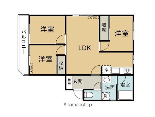 中島ハウスマンション(3LDK/5階)の間取り写真