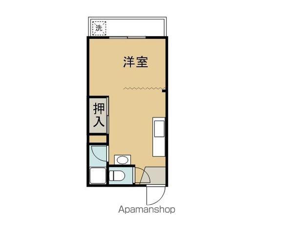 タウンハウスA棟(ワンルーム/1階)の間取り写真