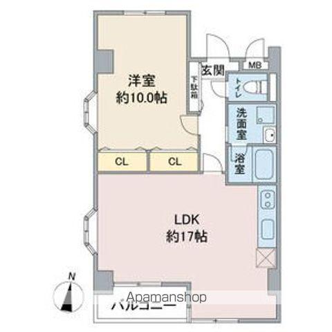 パークマノア(1LDK/1階)の間取り写真