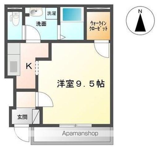 グランチェスタⅢ(1K/1階)の間取り写真