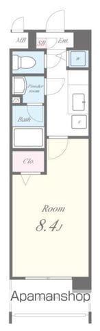 ベルマノワール(1K/4階)の間取り写真