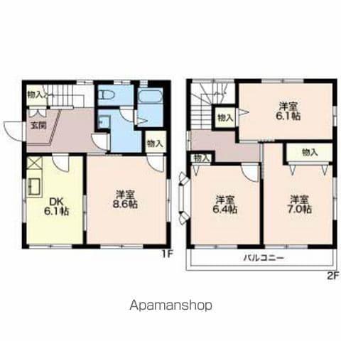 元町戸建(4DK/1階)の間取り写真