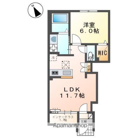 スターテラスⅡ東川口(1LDK/1階)の間取り写真
