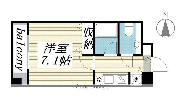 メゾン・ド・ヴィレ駒形(1K/4階)の間取り写真