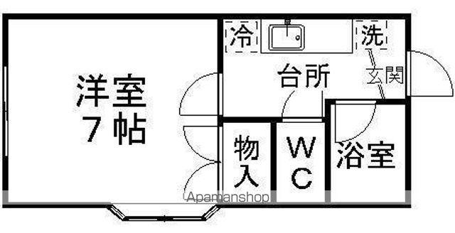 センチュリー旭丘堤(1K/1階)の間取り写真