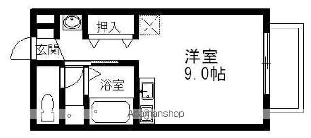 ショコラハウス(ワンルーム/2階)の間取り写真