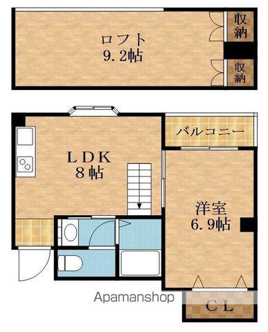 CASA新森(1LDK/4階)の間取り写真