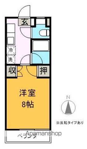 ハイツサンフラワー(1K/2階)の間取り写真