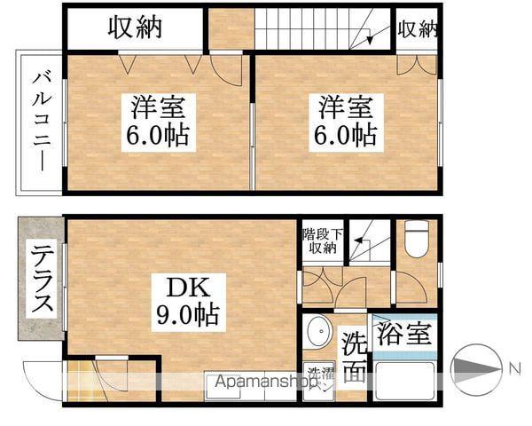 ハーベスト小島(2DK)の間取り写真