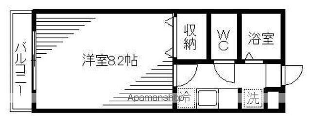 グレイスハイツ山手町(1K/2階)の間取り写真