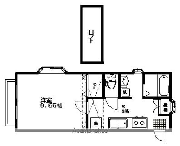 エルマーノ愛子中央 参番館(1K/1階)の間取り写真