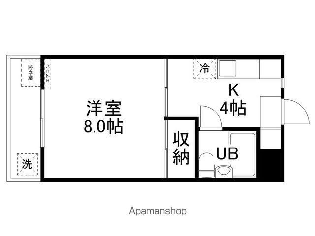 コーポ桐原(1K/3階)の間取り写真