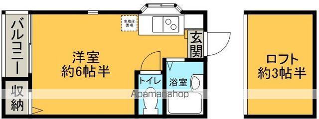 エレガンテ天神南(ワンルーム/1階)の間取り写真