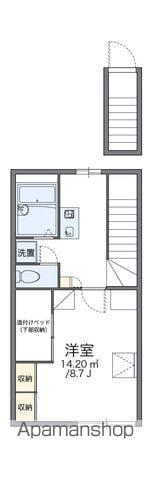 レオパレスニュー・ジョイ(1K/2階)の間取り写真