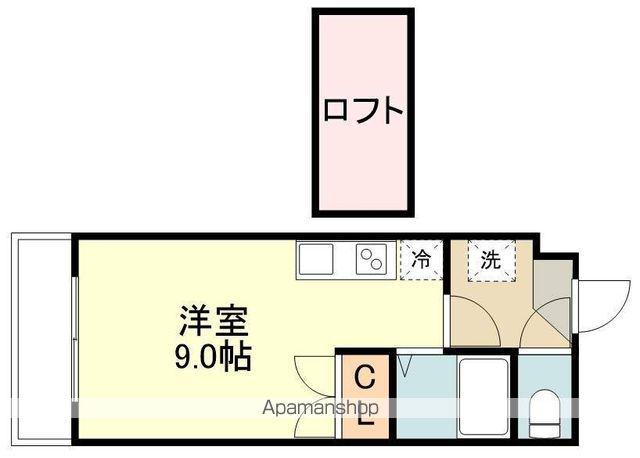 ローラン(ワンルーム/4階)の間取り写真