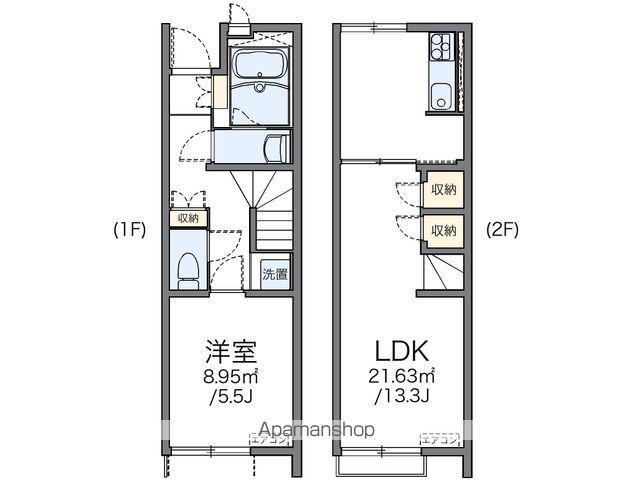 レオネクスト明神(1LDK/1階)の間取り写真