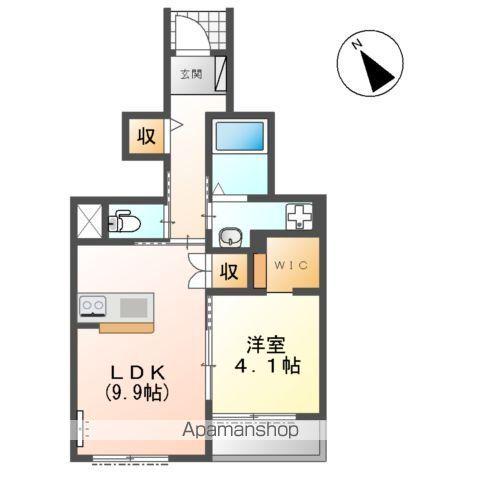 レジデンス麦(1LDK/1階)の間取り写真