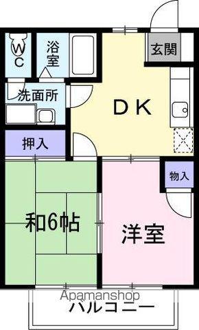 ハイツO・M(2DK/2階)の間取り写真