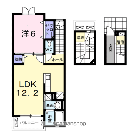 ブリーズガーデン 1(1LDK/3階)の間取り写真