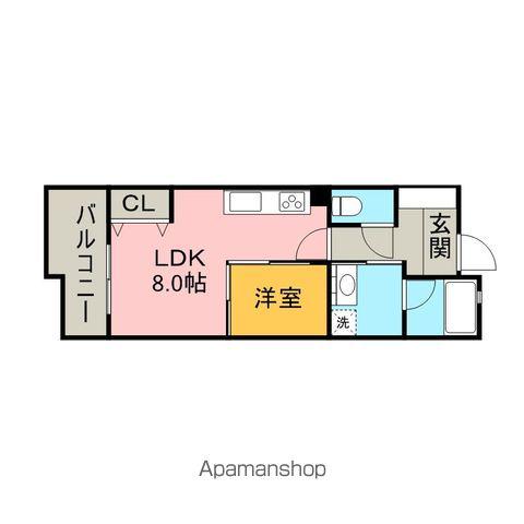C.P.PURE1608(1LDK/3階)の間取り写真