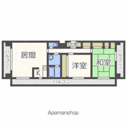 三和マンション(2LDK/11階)の間取り写真