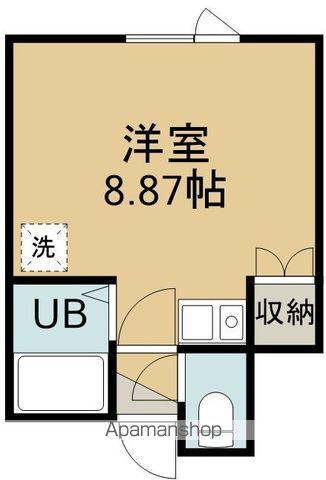 リージョンハイツB(ワンルーム/1階)の間取り写真