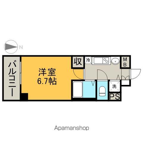 ライジングコート名古屋駅前東(ワンルーム/8階)の間取り写真