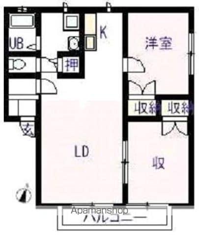 ウエストアベニュー(2LDK/2階)の間取り写真