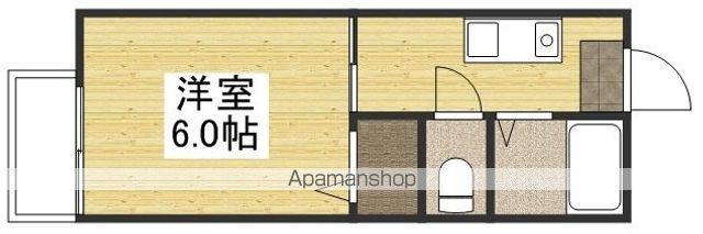 コーポ花水木(1K/2階)の間取り写真