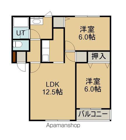 ハウスコンフォートF(2LDK/2階)の間取り写真