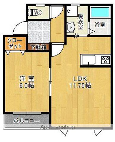 マウンハイツ(1LDK/1階)の間取り写真