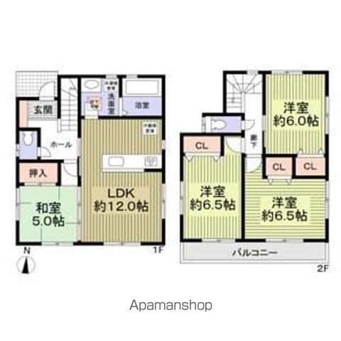 青梅線 拝島駅 徒歩8分 2階建 築8年(4LDK)の間取り写真