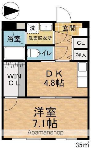 パストラーレ壱番館(1DK/1階)の間取り写真