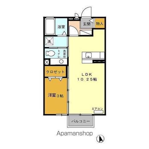 サンライズ(1LDK/2階)の間取り写真