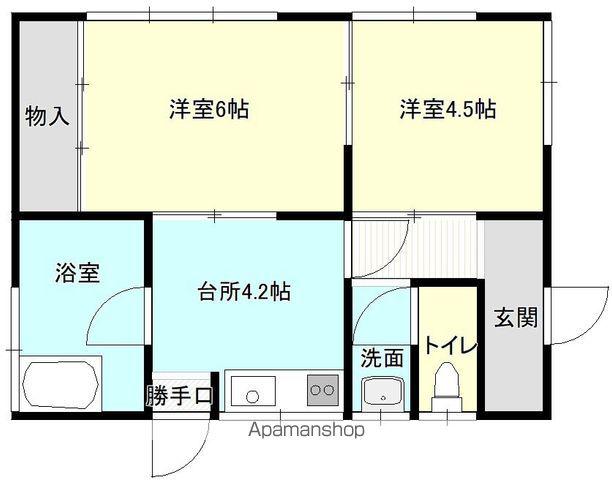 山陽本線 徳山駅 徒歩26分 1階建 築55年(2K)の間取り写真