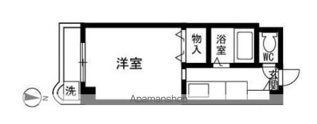 ルエメゾンロワール西公園Ⅲ-2(1K/5階)の間取り写真