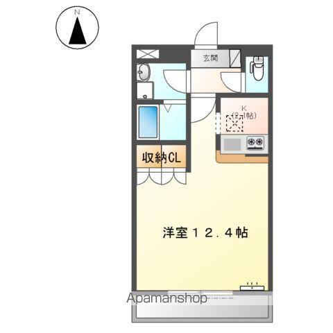 アクアライフ・エムズ(1K/1階)の間取り写真