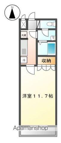 プレイン・ソレイユ(1K/2階)の間取り写真