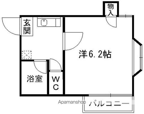 カーサボルベール(1K/2階)の間取り写真