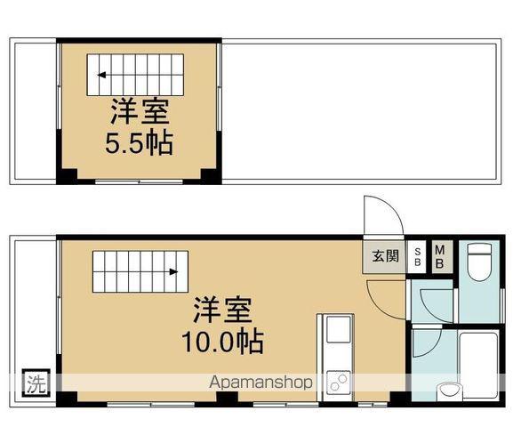 阿佐ヶ谷サウスウィング(1LDK/3階)の間取り写真