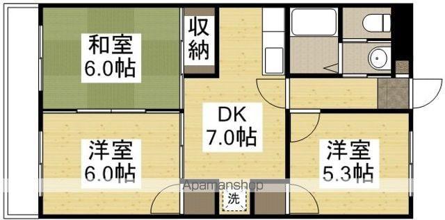 プロムナード洲崎1(3DK/2階)の間取り写真