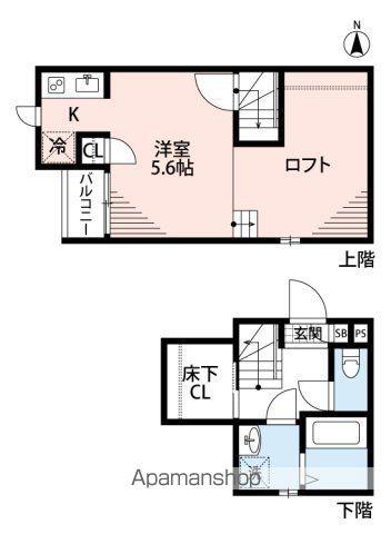 CB鳥栖ラポール(1K/2階)の間取り写真