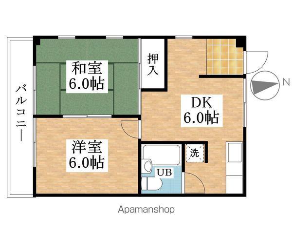ハイツKISO(2DK/1階)の間取り写真