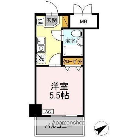 コンフォール小泉(1K/2階)の間取り写真