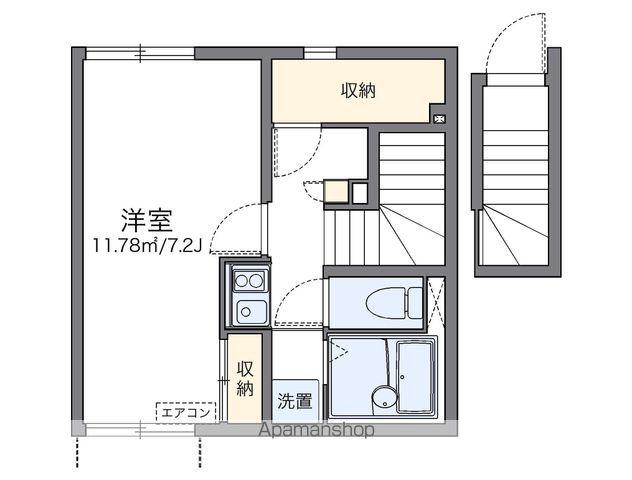 レオネクストピース K(1K/2階)の間取り写真
