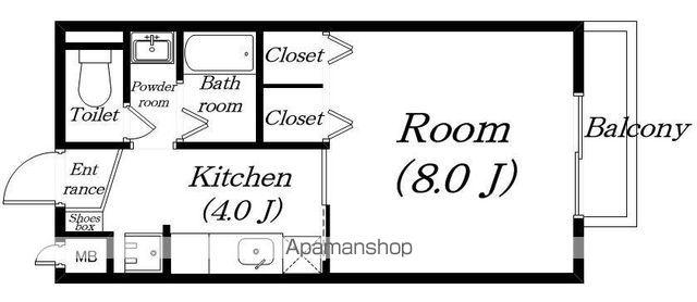 サープラス高野(1K/1階)の間取り写真