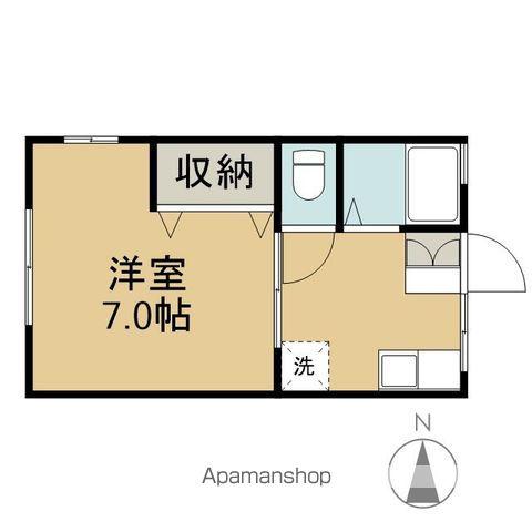 パインコート(1K/2階)の間取り写真